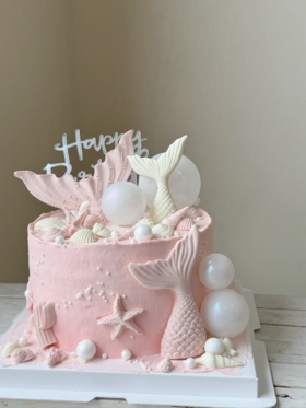 粉色美人鱼蛋糕