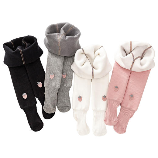 【加绒加厚的温暖，亲肤打底裤】儿童连裤袜 加绒加厚婴儿打底裤 冬季新款 新生儿宝宝卡通女童打底裤-QQ 商品图4