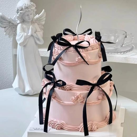 6寸+4寸 | 芭蕾风丝带小双层蛋糕 商品图0