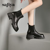 Safiya/索菲娅2024英伦风小个子增高显腿长厚底套筒切尔西短靴 SF44116025 商品缩略图1