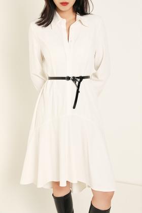 ESTACIA 黑色漆皮设计感百搭腰带 14789