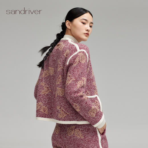 西藏羊绒提花女开衫SJF96W292N 商品图2