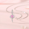 【甜心灵蛇❗️S925纯银原创项链】蛇年生肖相伴，平安吉祥，事事顺意！女小众高级感粉锆爱心锁骨链新年年货礼盒情人节 商品缩略图4