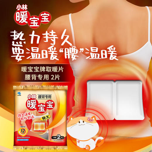 小林制药 暖宝宝一次性暖贴暖腰背腰背驱防寒保暖贴贴热力加热自发热贴 2片装/包 商品图0