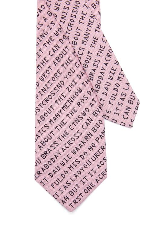 EIGHTH AVENUE 粉色字母印花领带 9387 商品图3