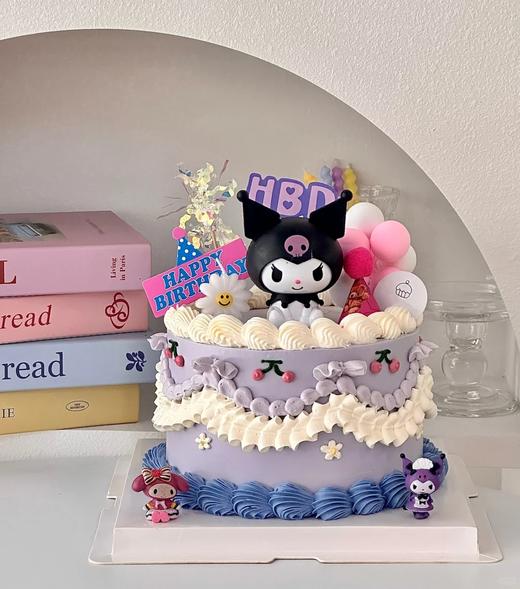 库洛米复古手绘卡通蛋糕A款 商品图0