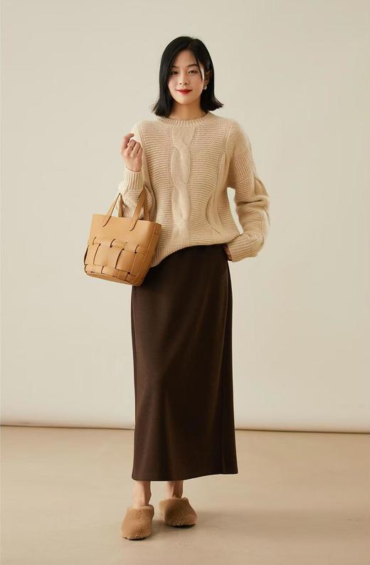 神仙半裙来啦！醋酸羊毛加绒，零下温度也不怕 【梨型身材、腿粗必看】🔥【ORIGNAL&CO &醋酸羊毛直筒裙】 商品图3