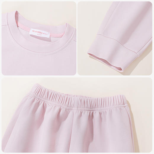 【商场同款】熳洁儿太空棉家居服休闲圆领长袖套装儿童家居服男童女童24703611 商品图8