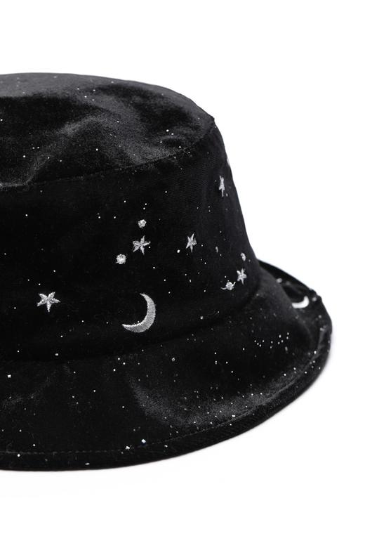 SUMMER & SAGE 星空刺绣黑色渔夫帽 8551 商品图2