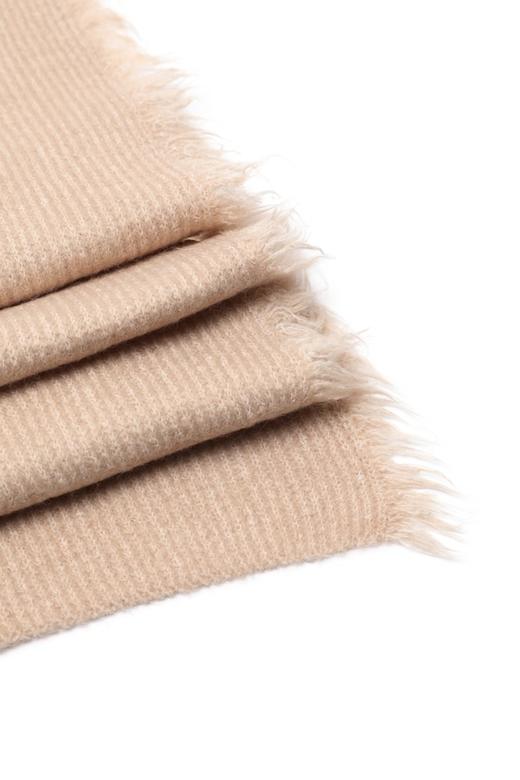 AVA 米色毛边针织围巾 8431 商品图3