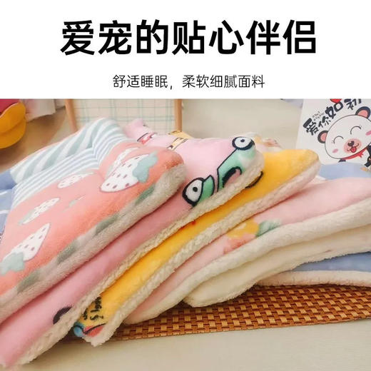 四季通用宠物窝猫窝保暖毛毯狗狗棉垫双面宠物空调垫子随机色/个 商品图2