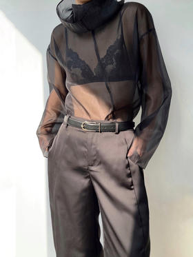 VC｜AW24074 Cedar sheer blouse  衬衫 [ 黑 / 白 ]