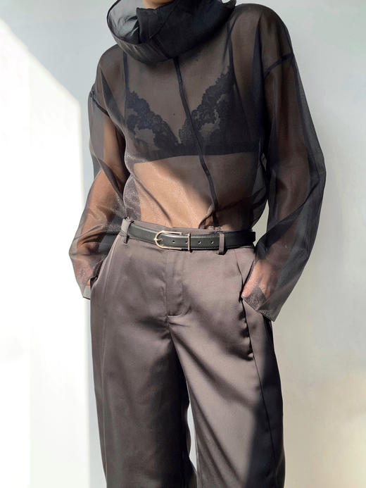 VC｜AW24074 Cedar sheer blouse  衬衫 [ 黑 / 白 ] 商品图0