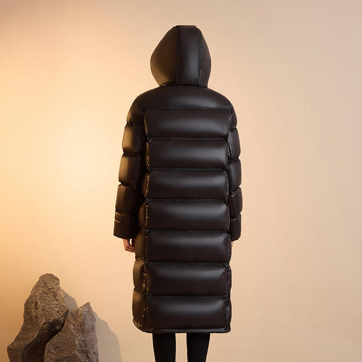 奢姿2024年冬季新款大码女装男女同款外套胖妹妹防风连帽羽绒服7344300228 商品图2