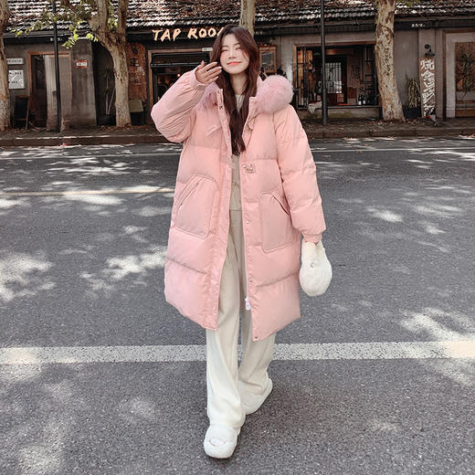 奢姿2024年冬季新款大码女装连帽减龄外套胖妹妹休闲保暖羽绒服7344300232 商品图4