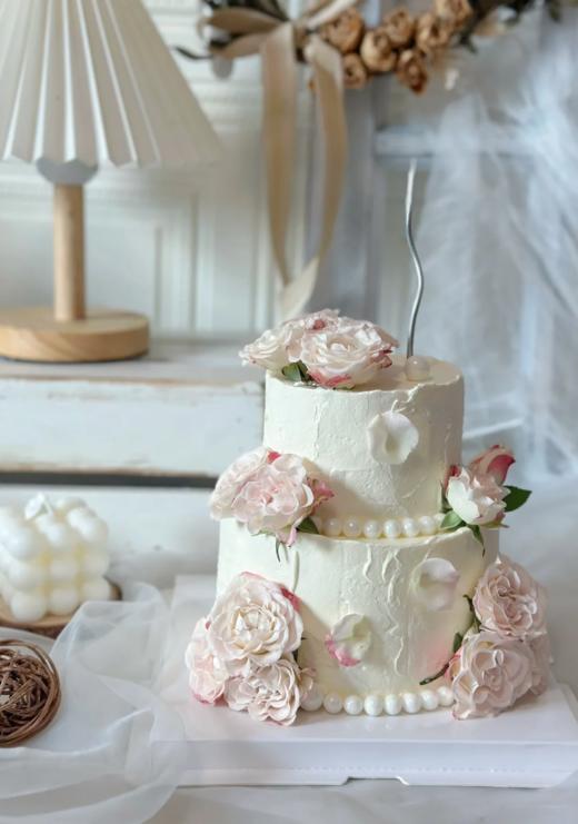 6寸+4寸 | 折射泡泡玫瑰 | 小双层蛋糕 商品图0