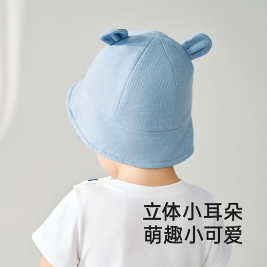 英氏婴儿帽子春夏季男童帽子2025新款男宝宝渔夫帽休闲百搭遮阳帽 商品图3