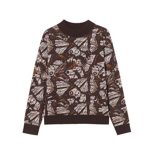 CC-CJ-CJ560复古半高领毛衣女2024秋冬新款设计感宽松保暖羊毛针织打底衫上衣 商品图4