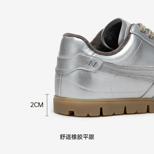 千百度加绒德训鞋女款冬季复古保暖时尚休闲鞋户外运动鞋A24622804 商品图4