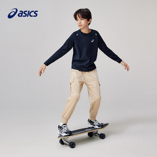 Asics/亚瑟士童装针织拉链T恤吸湿速干运动舒适内搭25年春季新款 商品图2