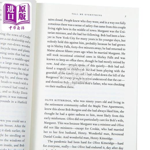 预售 【中商原版】告诉我所有的事情 Tell Me Everything 英文原版 Elizabeth Strout 世界现当代文学 经典文学 商品图3
