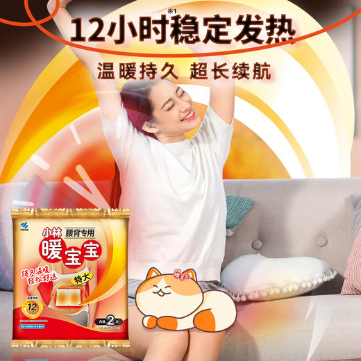 小林制药 暖宝宝一次性暖贴暖腰背腰背驱防寒保暖贴贴热力加热自发热贴 2片装/包 商品图1