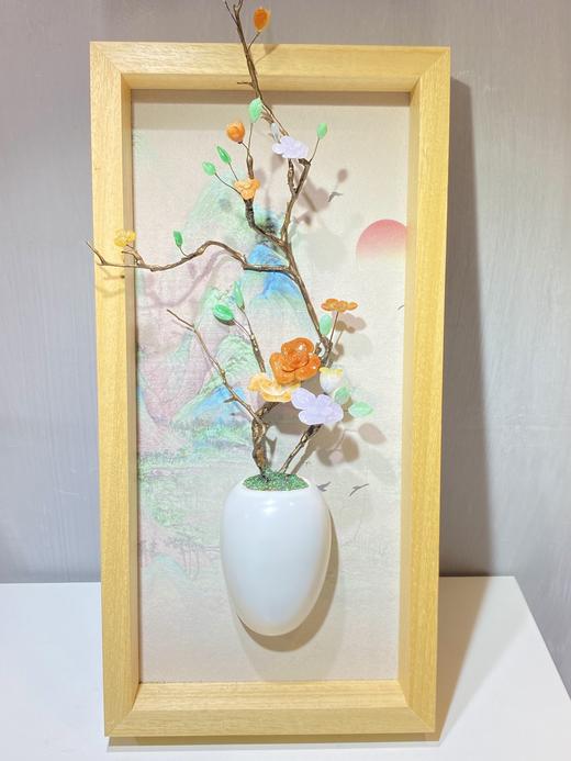 568019 翡翠花瓶壁挂
鸟语花香景盎然，千姿摇曳随风展。
尺寸：200*80*450mm*2
超值价💰11280 #优石客珠宝 商品图0