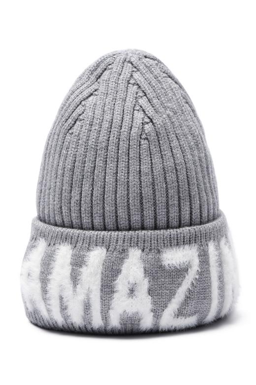 AVA 灰色字母logo针织帽 8556 商品图1