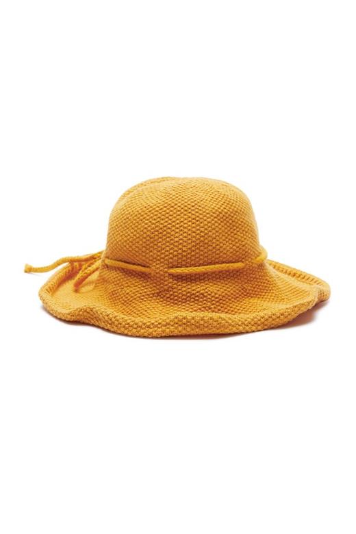 AVA 蝴蝶结系带黄色渔夫帽 8266 商品图1