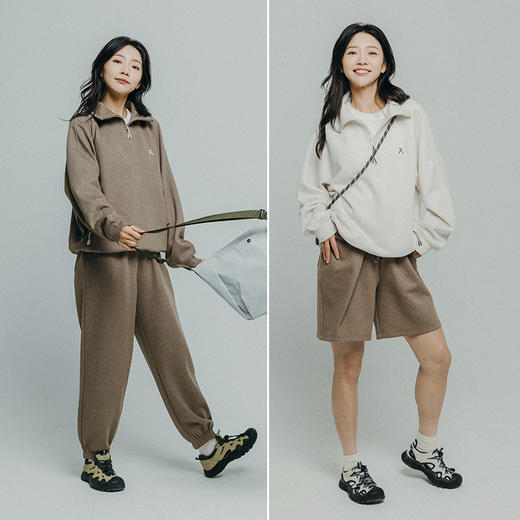 【十一破价福利】ACMEITEM爱棵米 户外亲子立领针织卫衣宽松刺绣标运动上衣男女GAF3310819E 商品图2