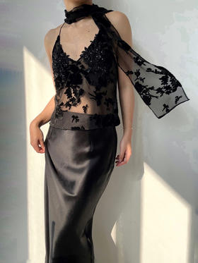 VC｜AW24018 Berta embedded top  [ 吊带  黑 ]