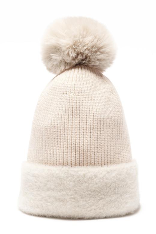 AVA 毛球装饰百搭针织帽 8552 商品图1