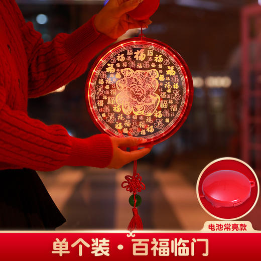 【新年发光福字挂灯】2025春节蛇年大吉装饰灯3D发光福字挂灯彩绘新年灯笼灯串。ry 商品图8