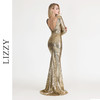 LIZZY优雅名媛风宴会礼服裙时尚长款贵气亮片修身鱼尾连衣裙6996 商品缩略图3