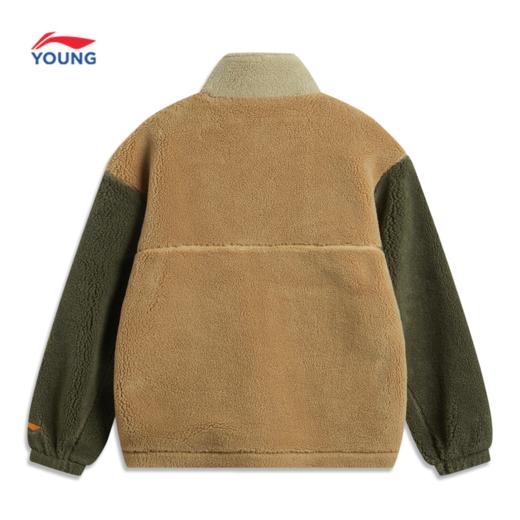 李宁男大童户外系列保暖宽松拼接休闲外套YFDU149 商品图1