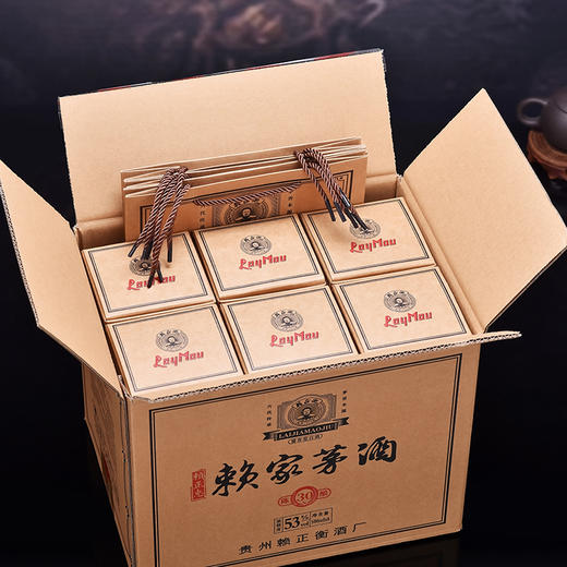 赖正忠·赖家茅酒30N陈酿酒  500ml*6瓶 赠三个礼袋 土坛窖藏 酱味十足 香气弥漫，酒香四溢，年代感卡盒包装，质感十足 商品图1