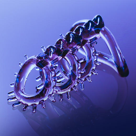 谜姬 刺轮入体锁茎套情趣套环物理延时 阴经套戴具 羊眼圈入珠带刺坐莲套 房事辅助工具 商品图4