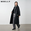 NEELLY纳俪商场同款冬季新款灰色法式绵羊毛长款毛呢大衣外套女N24104N03306 商品缩略图0