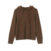 西嘉时髦松弛感点子纱长袖羊毛连帽针织衫2024冬上新 商品缩略图4