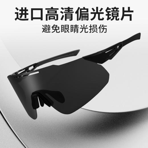 普莱斯户外太阳镜KC02 超清无框骑行眼镜 一体式大广角 镜片防尘保护 UV400防紫外线 可配近视 男女同款 双色可选 商品图4