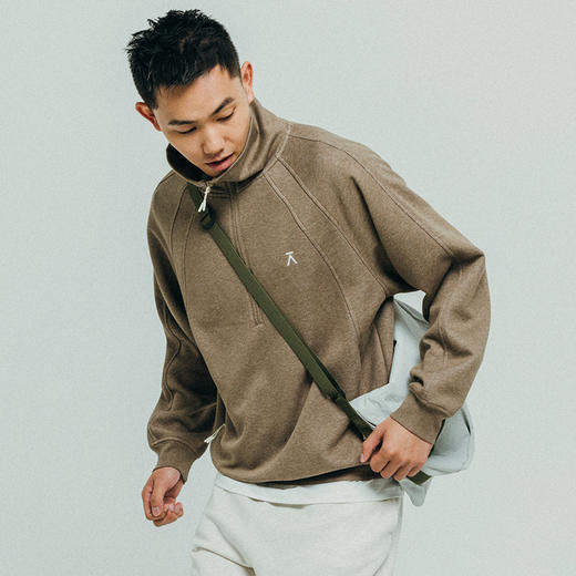 【十一破价福利】ACMEITEM爱棵米 户外亲子立领针织卫衣宽松刺绣标运动上衣男女GAF3310819E 商品图3