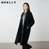 NEELLY纳俪商场同款冬季新款廓形绵羊毛双面毛呢大衣黑色外套女N24104N07774 商品缩略图0