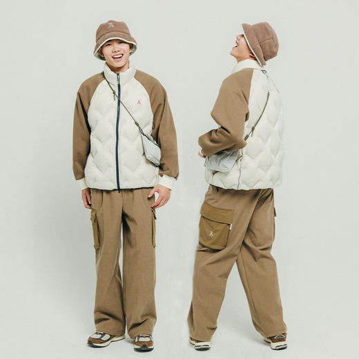 【品牌直发】ACMEITEM爱棵米 户外拼接立领羽绒服轻量防泼水宽松羽绒衣男女GAF3110894G 商品图3