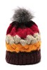 AVA 毛球装饰拼色针织帽 8258 商品缩略图1
