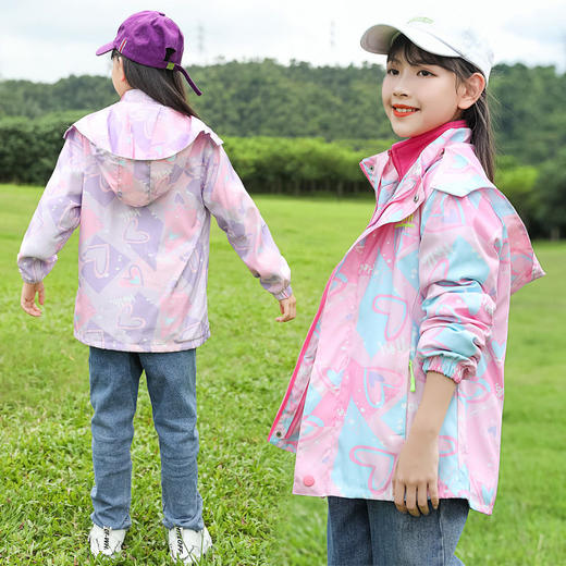 【三合一儿童冲锋衣】可以穿三季的冲锋衣防风保暖抗污超多花色110-170码聚 商品图2