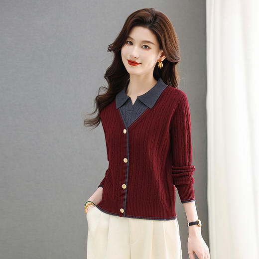 CC-MY-1173秋冬季新款时髦简约百搭气质显白保暖毛衣针织打底衫上衣 商品图0