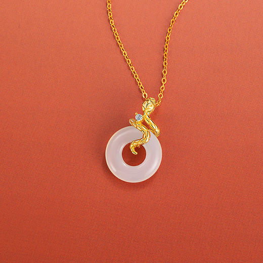 【福运萌马❗️纯银925玉髓项链】生肖守护，万事顺遂！国潮本命年平安扣锁骨链ins风生肖吊坠新年年货礼盒情人节 商品图3