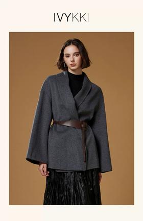3F【Ivy.kki】束腰短款大衣