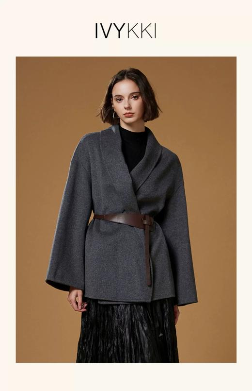 3F【Ivy.kki】束腰短款大衣 商品图0