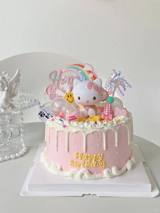 凯蒂猫hello kitty简约手绘卡通蛋糕 商品图0